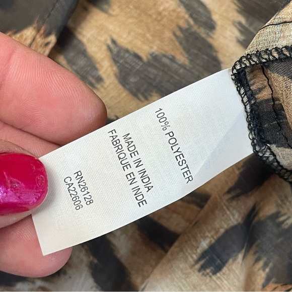 NWT Echo sheer leopard swim coverup breezy beach mini dress vacation - Picture 10 of 12